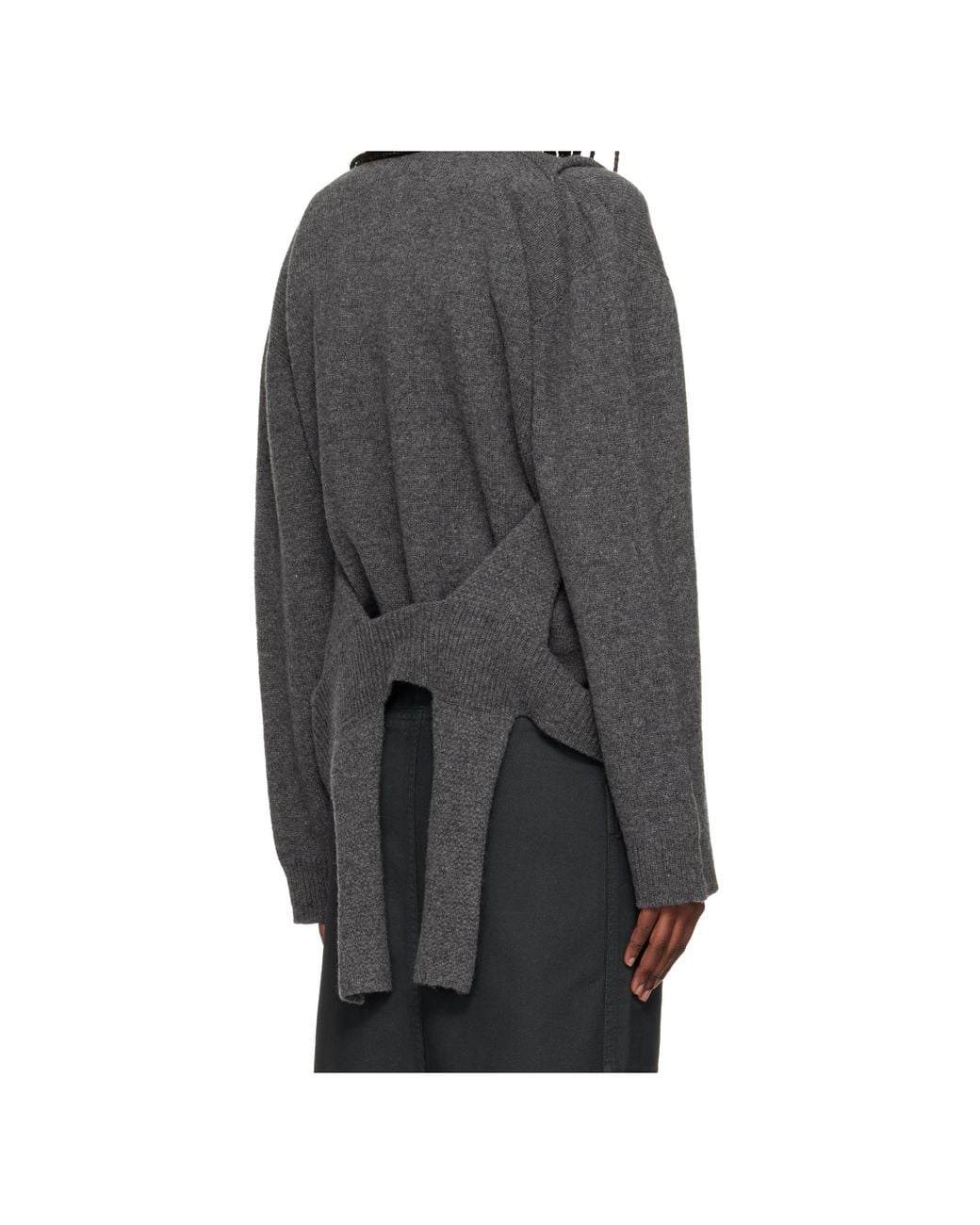 Issey Miyake Gray Oversized Sweater