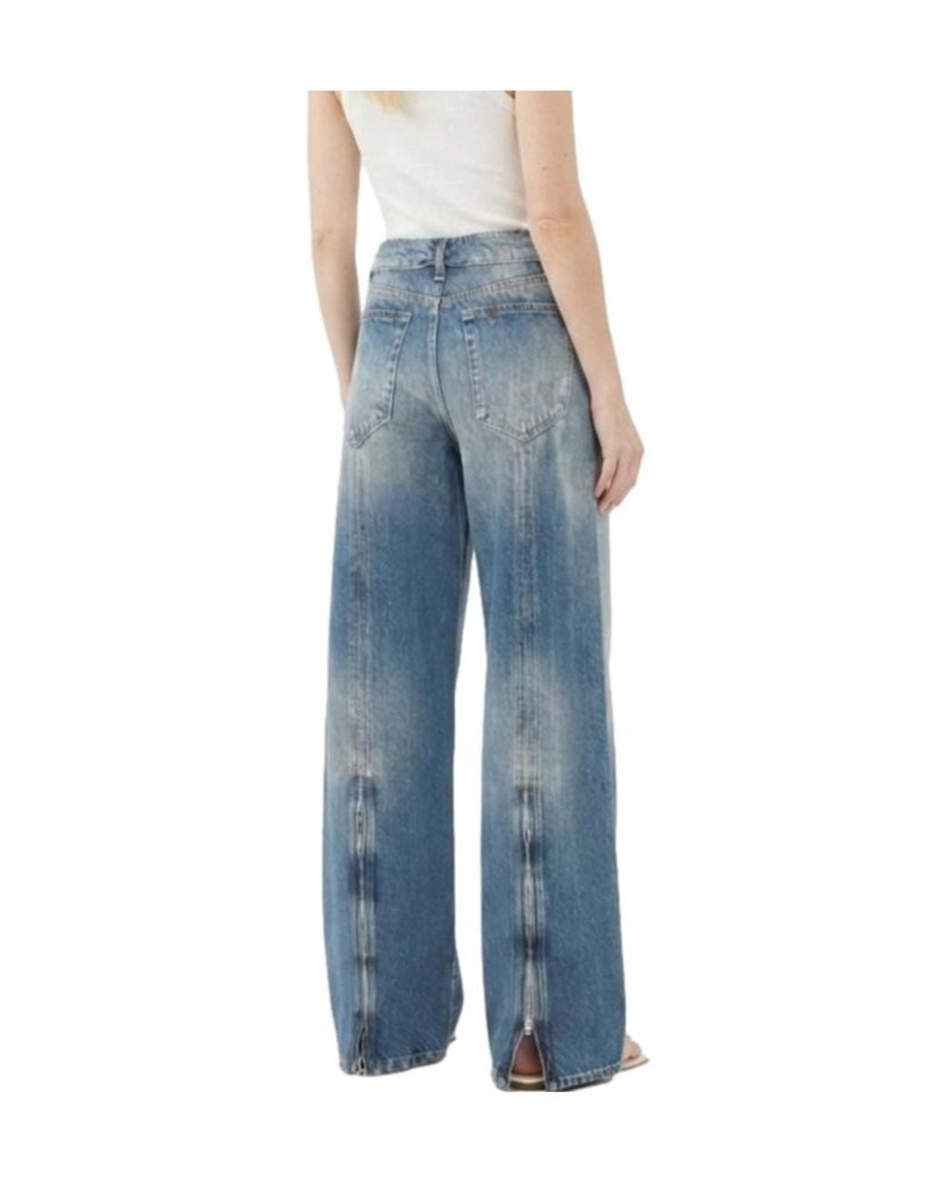 Liu Jo Blue High Waist Loose-Fit Pants