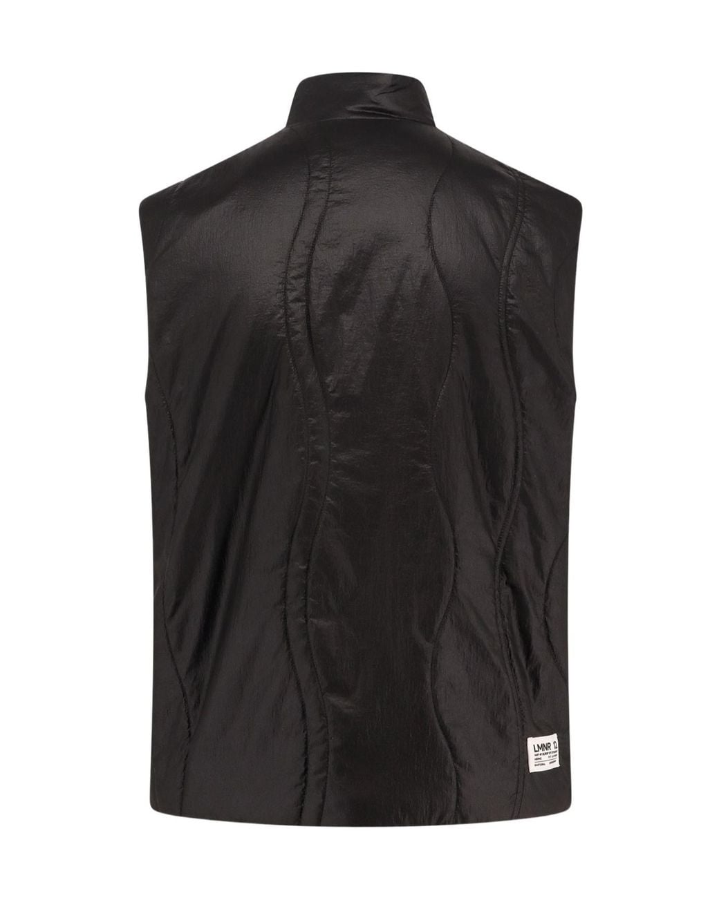 Herno Black Laminar Quilted Vest Jacket for men