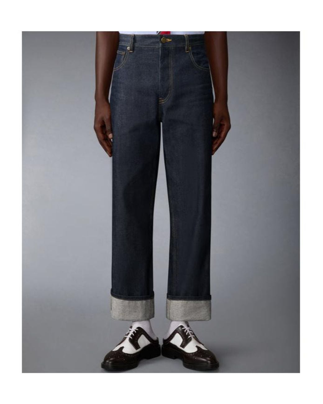 Thom Browne Blue Selvedge Denim 5-Pocket Trousers for men