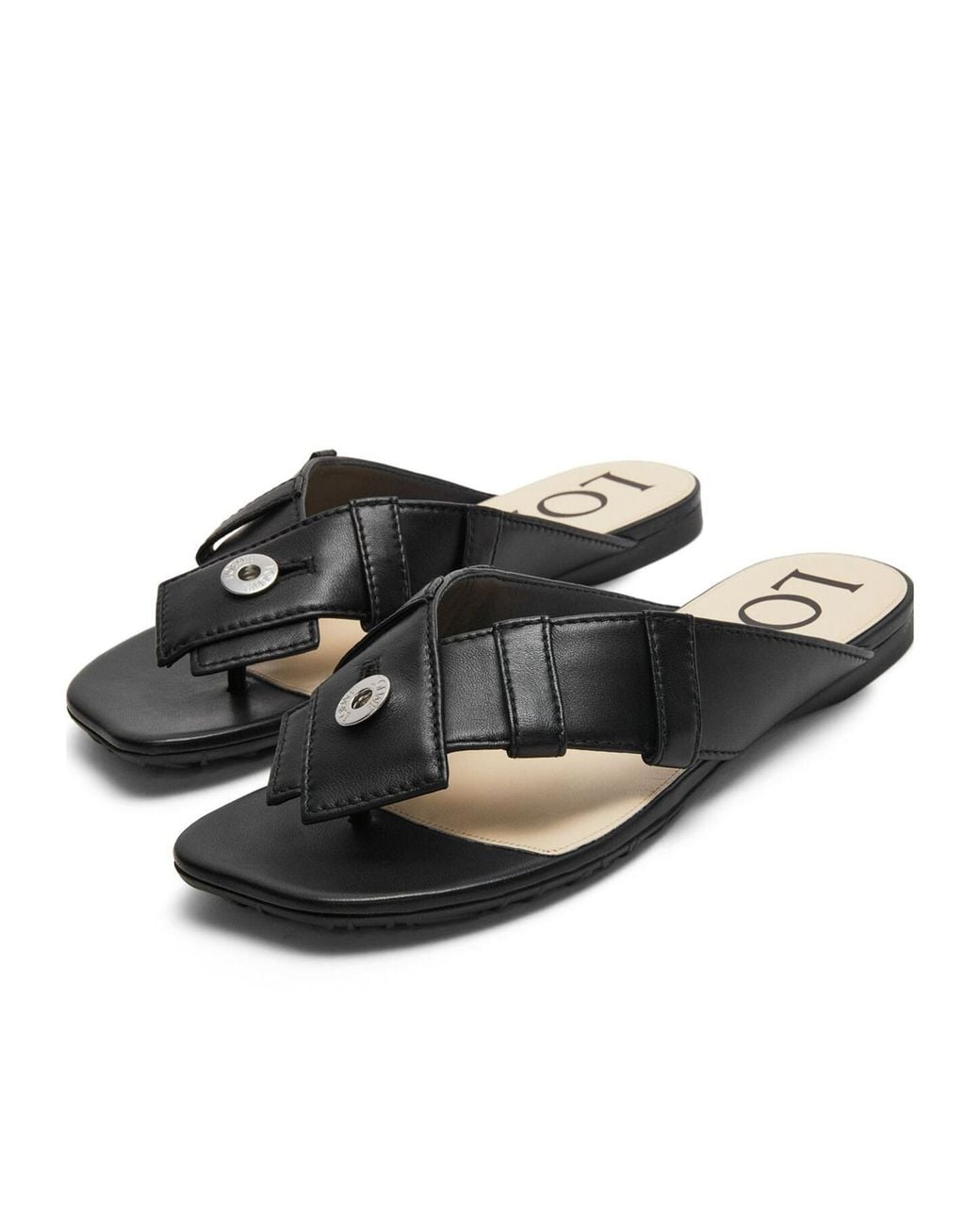 Loewe Black Toy Panta Toe Post Sandal