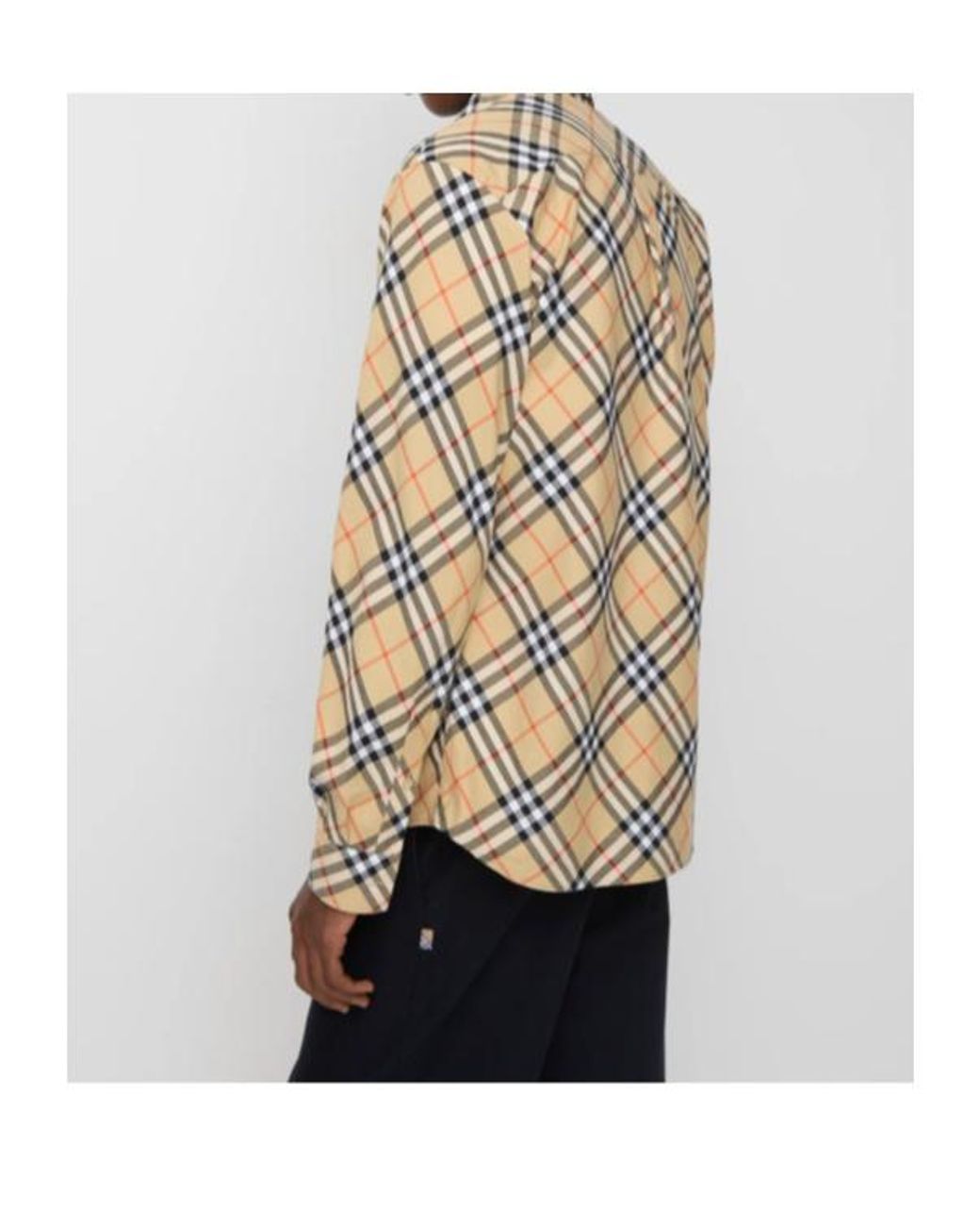 Burberry Natural Relaxed Fit Check Cotton Flannel Shirt for men