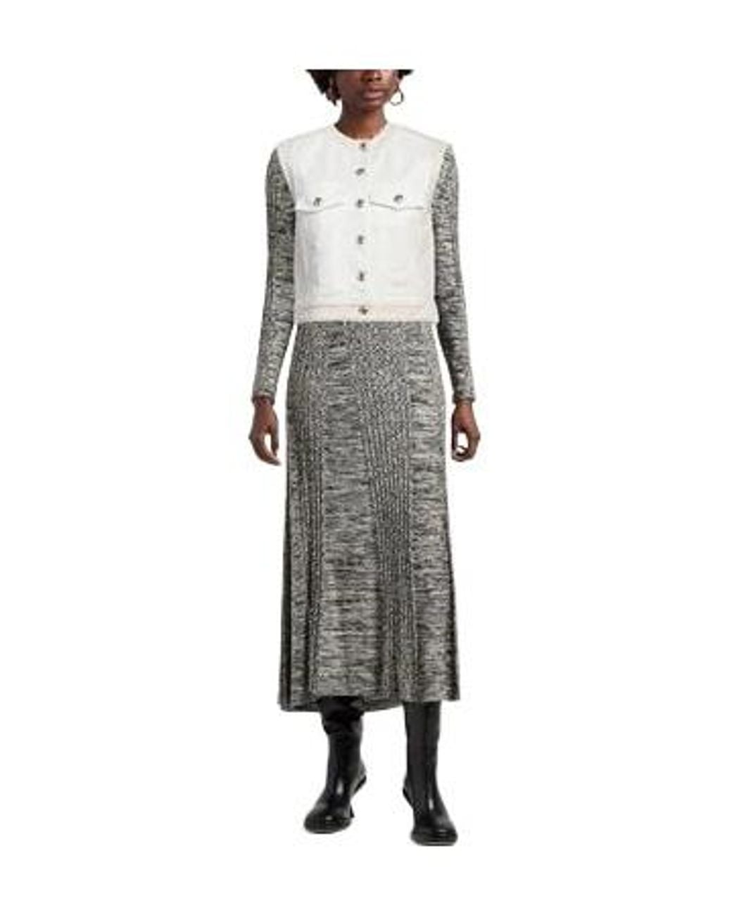 Sportmax White Ivory Denim Outerwear Cotton