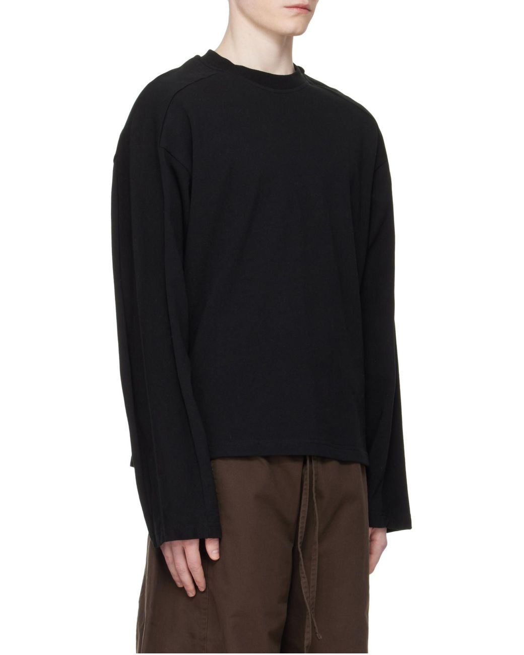 Entire studios Black Regular Fit Crewneck T-Shirt for men