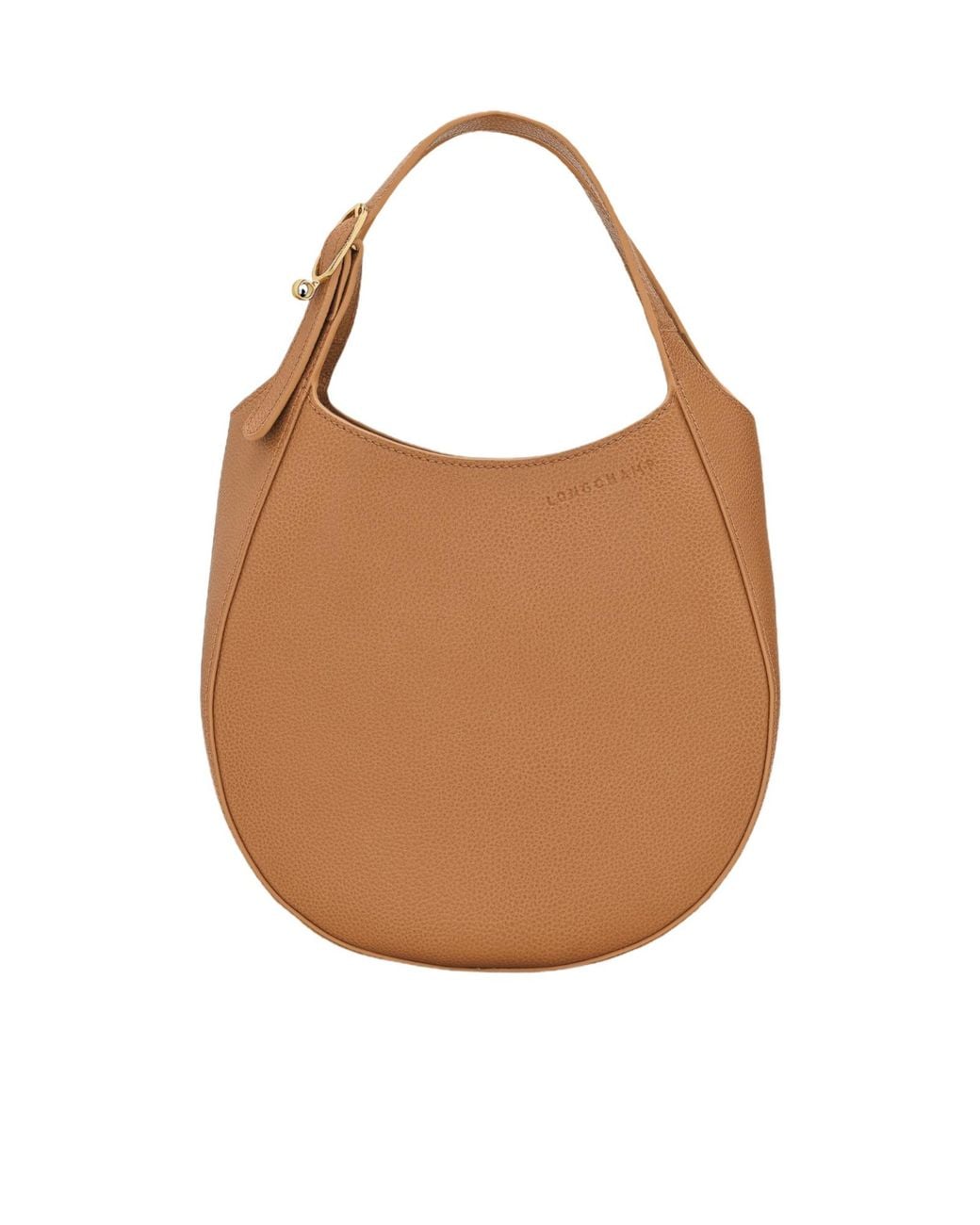Longchamp Brown Hobo Leather Shoulder Bag
