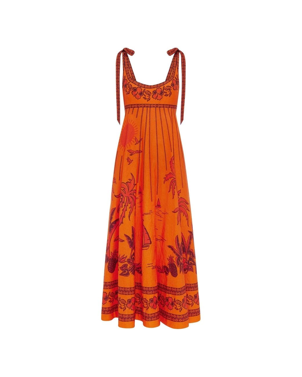 ALÉMAIS Red Mid-Length Dress