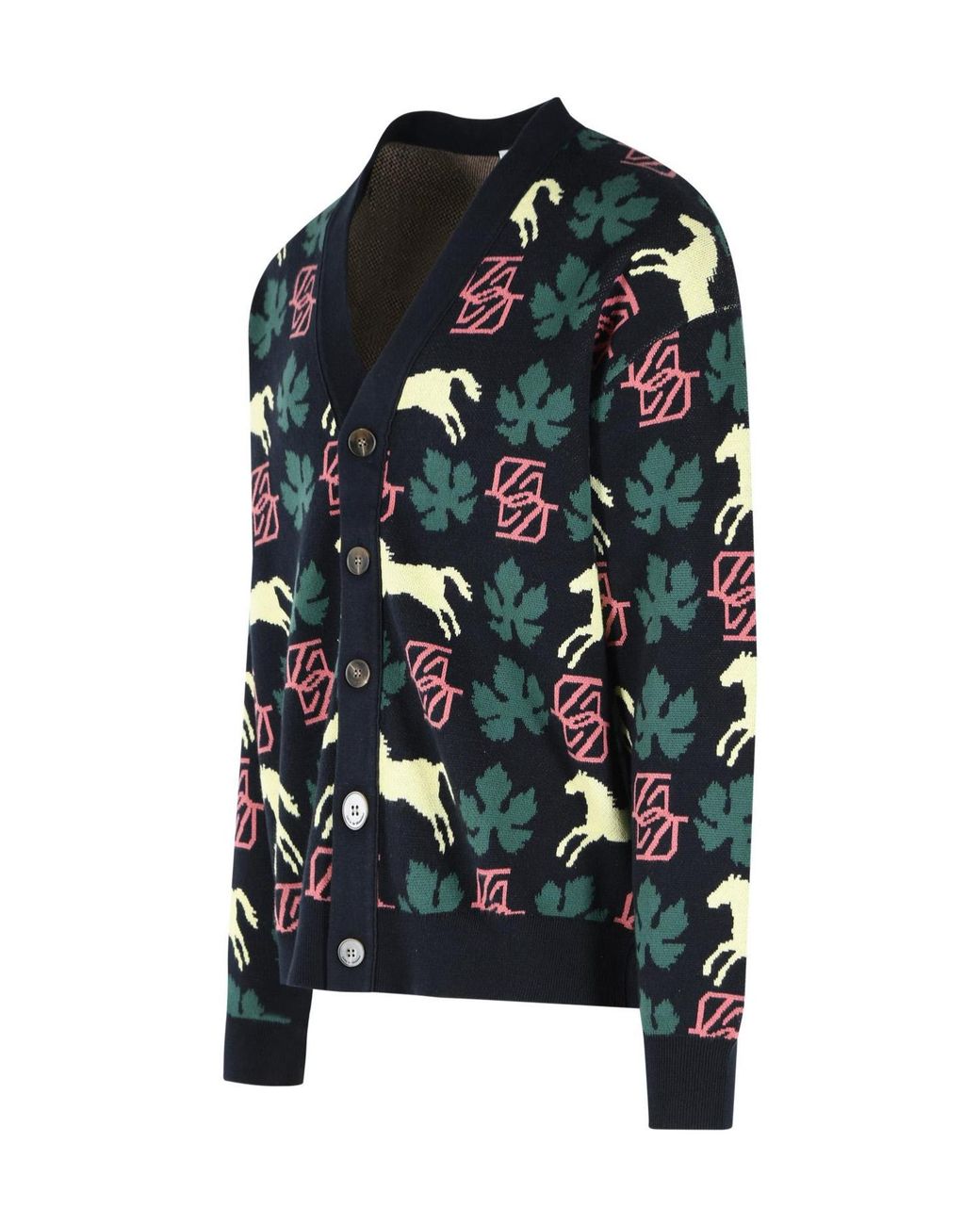 Drole de Monsieur Blue Button-Front Knit Cardigan for men
