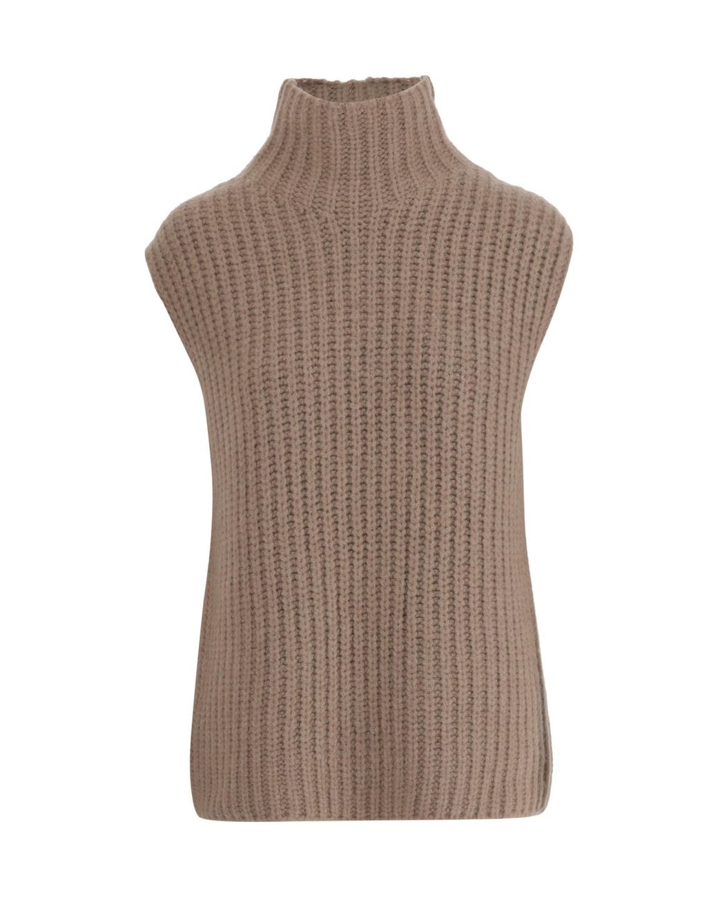 The Row Brown High-Neck Sweater