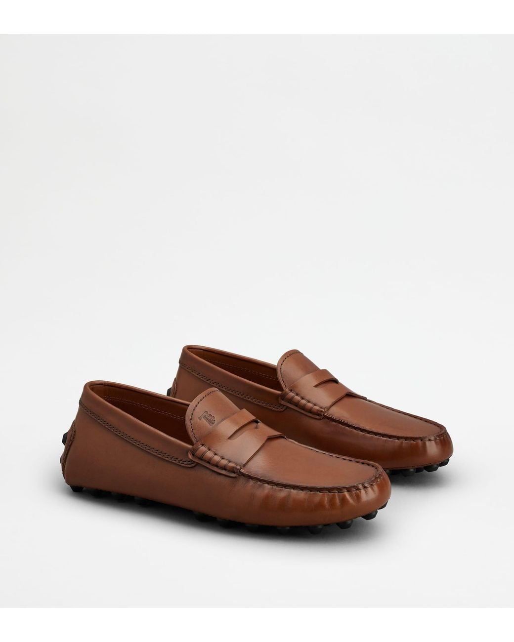 Tod's Brown Gommino Bubble Loafers for men