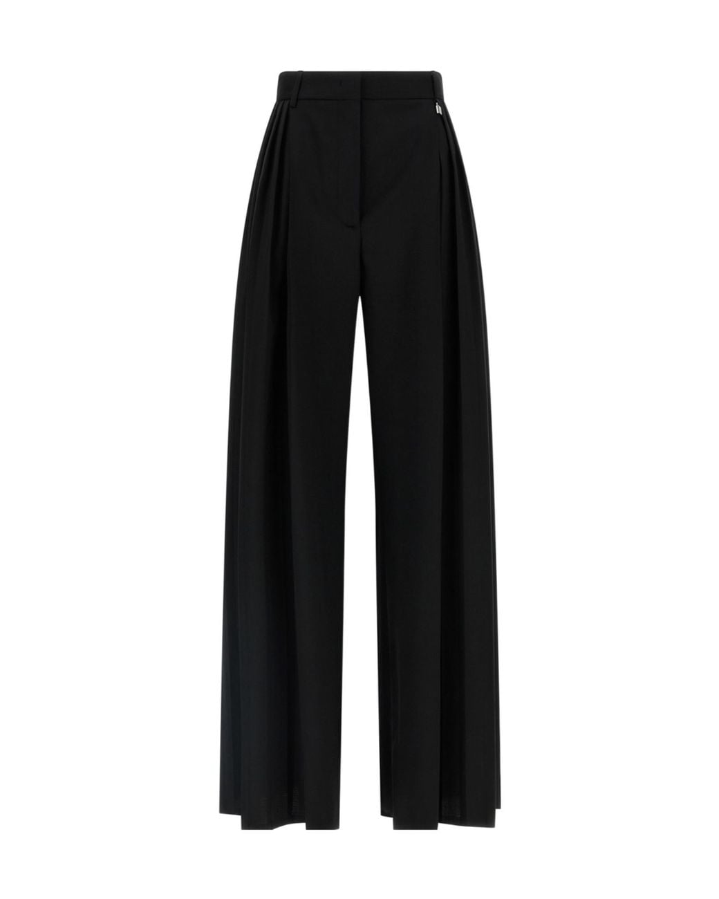 GIUSEPPE DI MORABITO Black Pleated Wide-Leg Pants