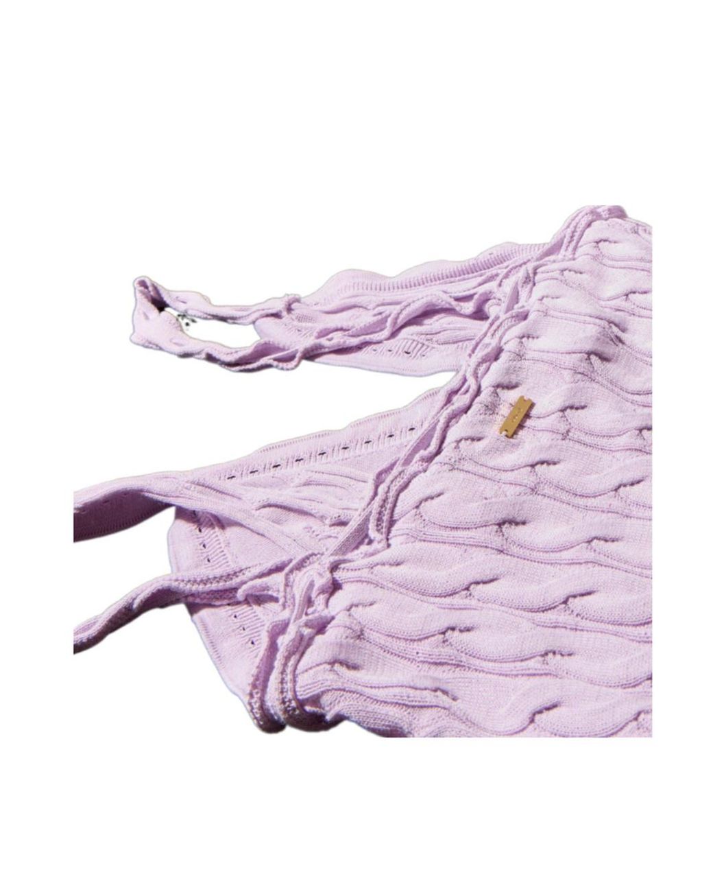 Gucci Purple Braided Cotton Blend Top