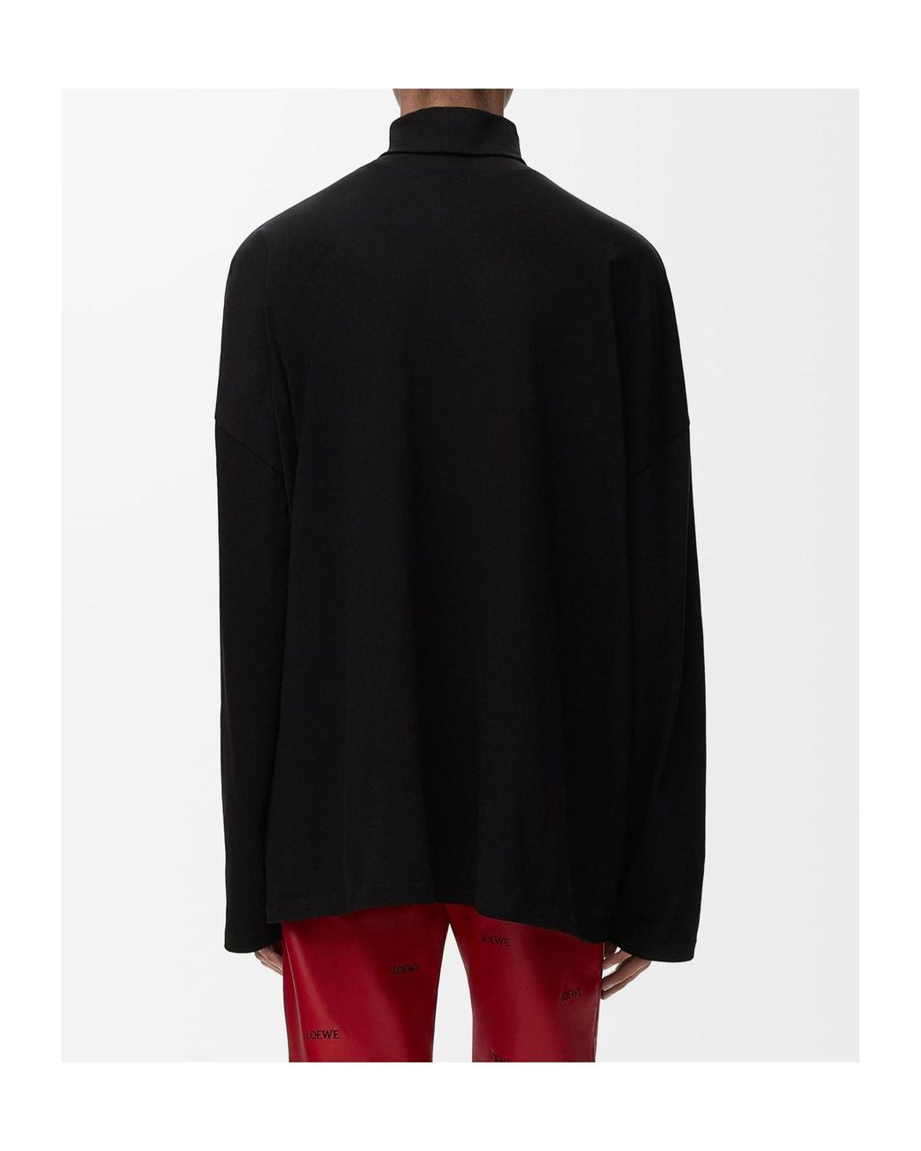 Loewe Blue Logo-Print Roll-Neck Top