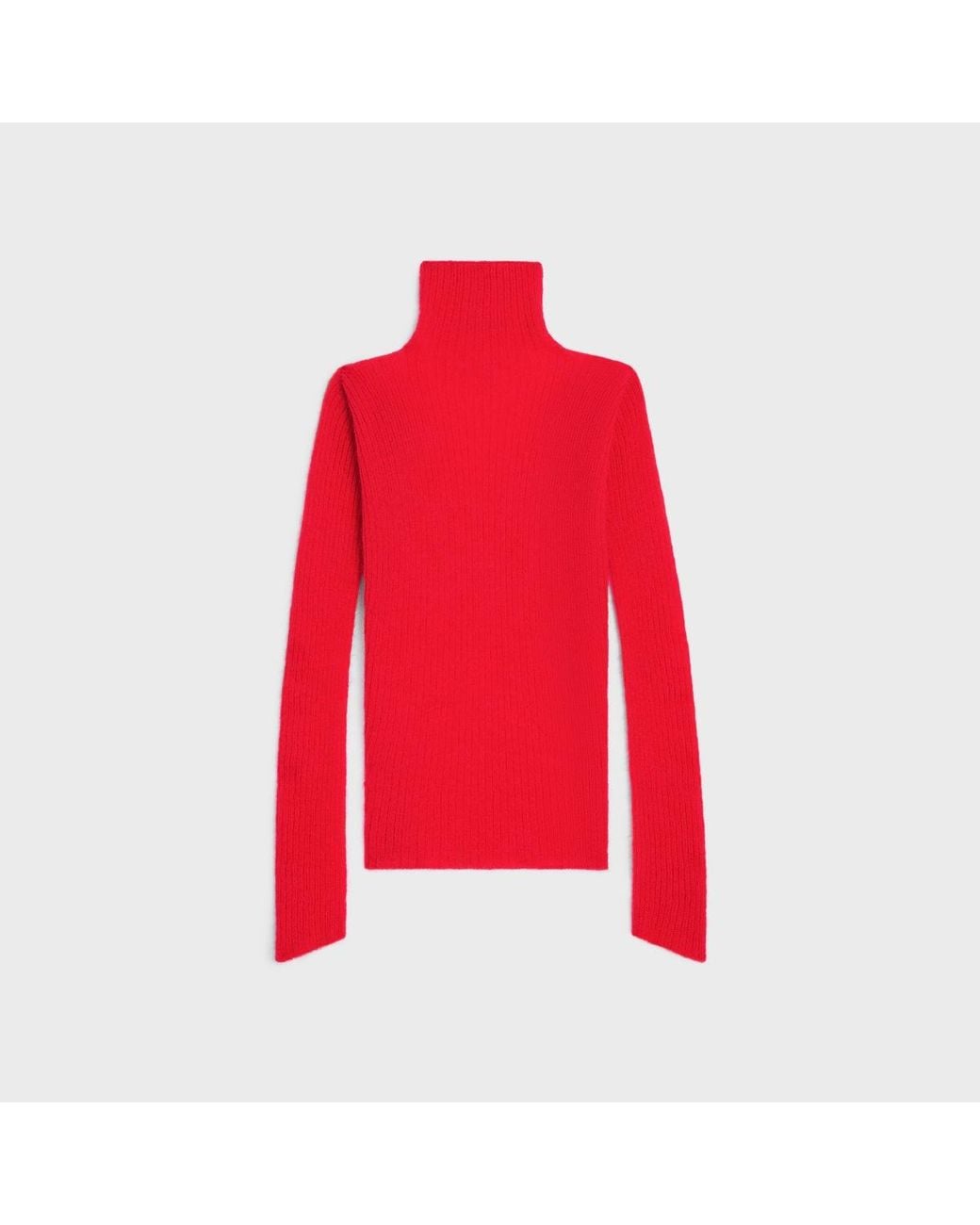 Céline Red Turtleneck Sweater
