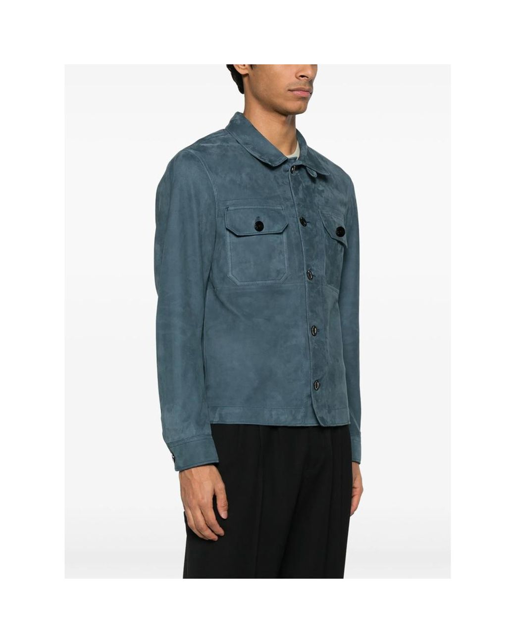 Tom Ford Blue Long Sleeve Casual Jacket for men