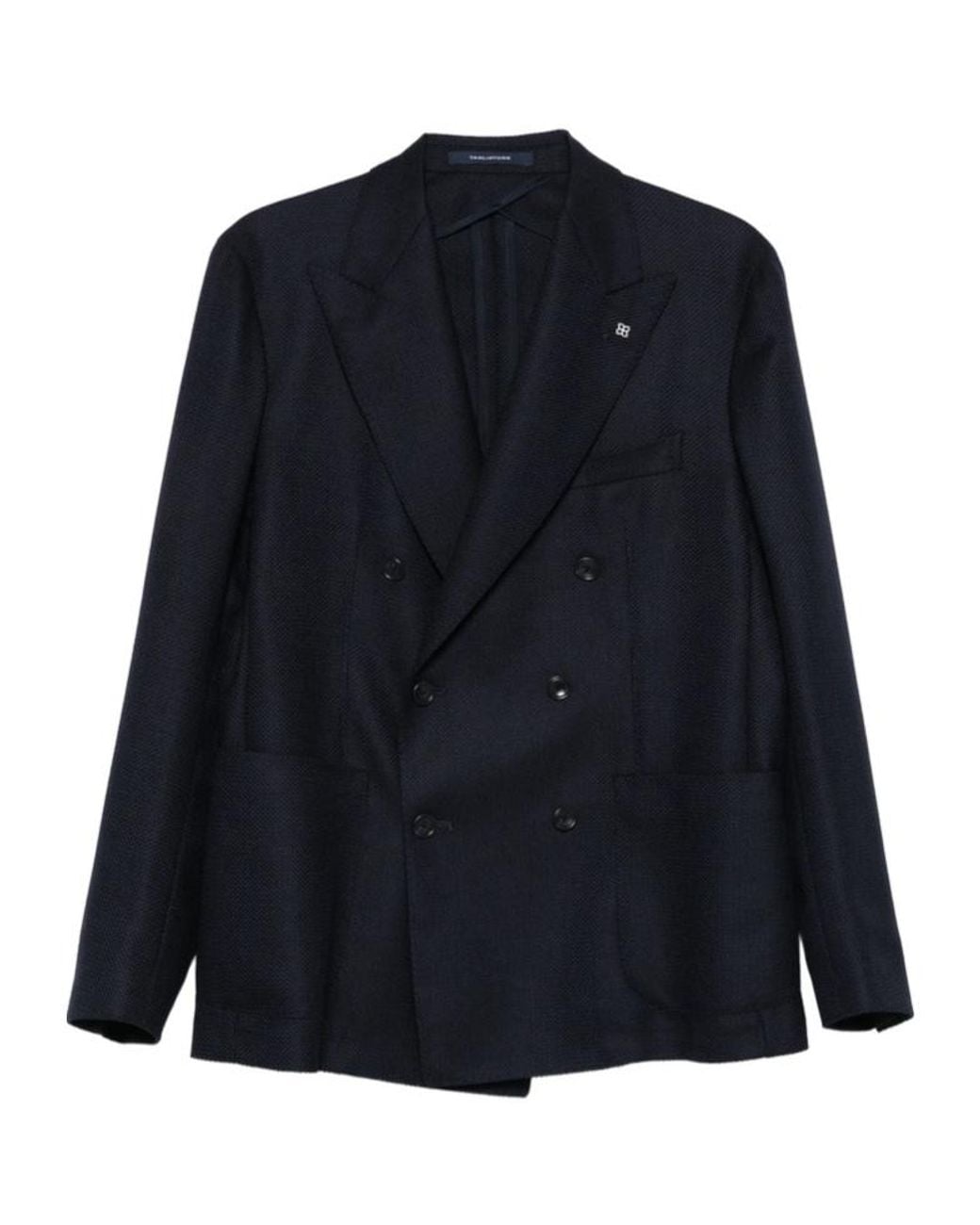 Tagliatore Blue Long-Sleeved Suit Jacket for men