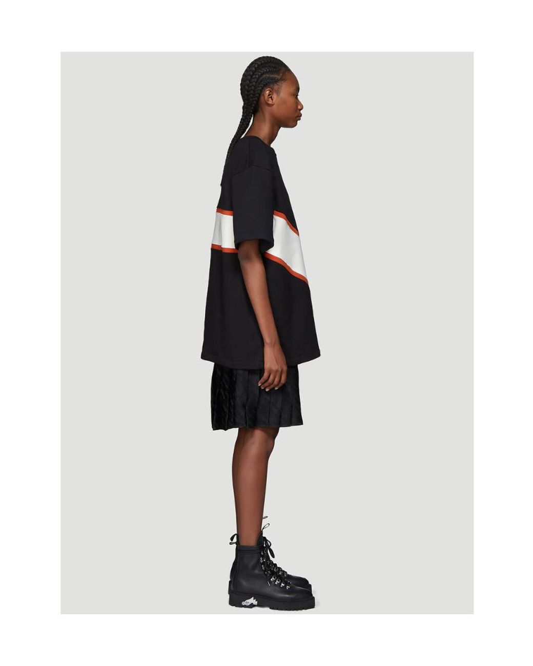 Off-White c/o Virgil Abloh Black Contrasting Panels T-Shirt Dress