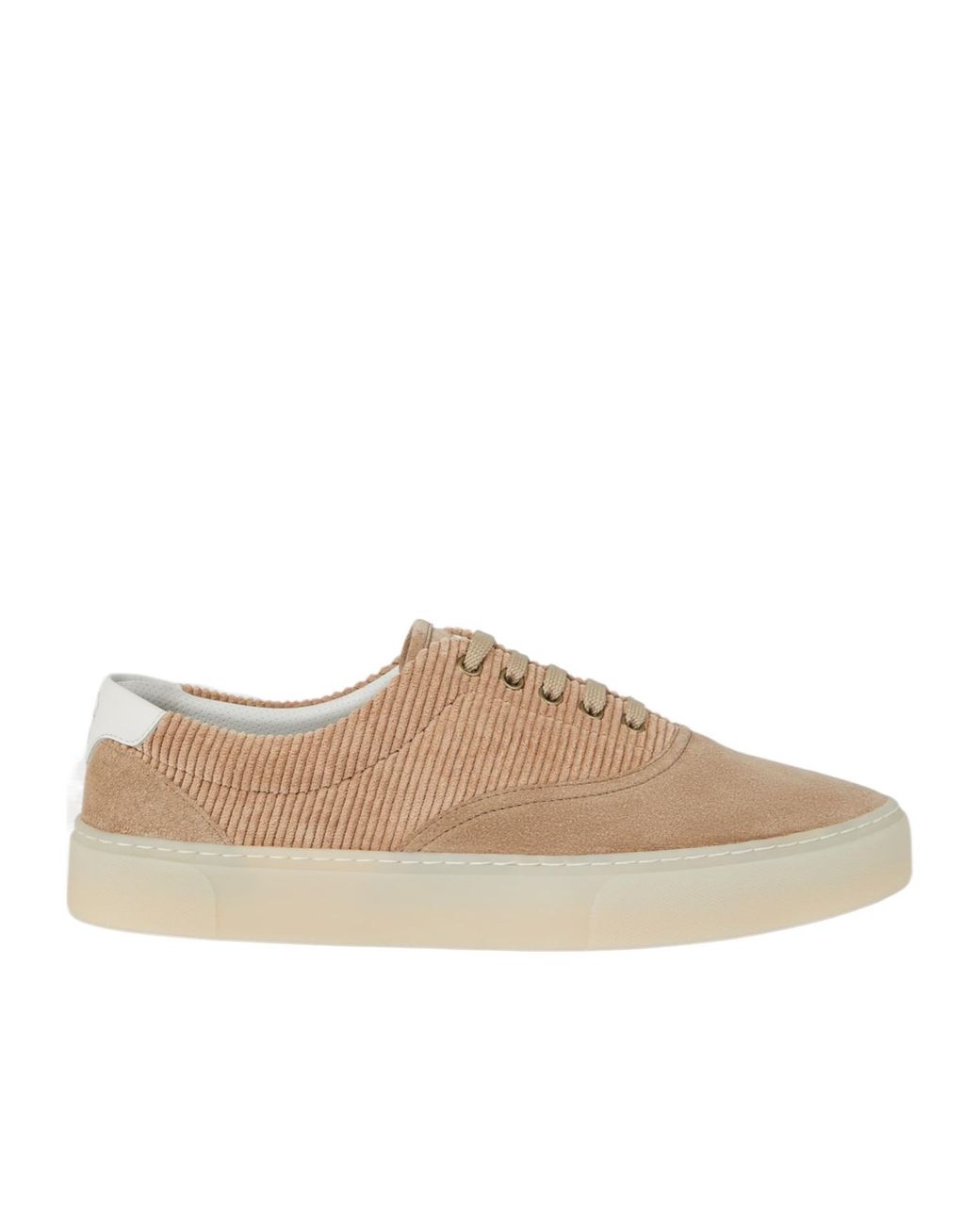 Brunello Cucinelli Brown Panelled Leather Sneakers for men