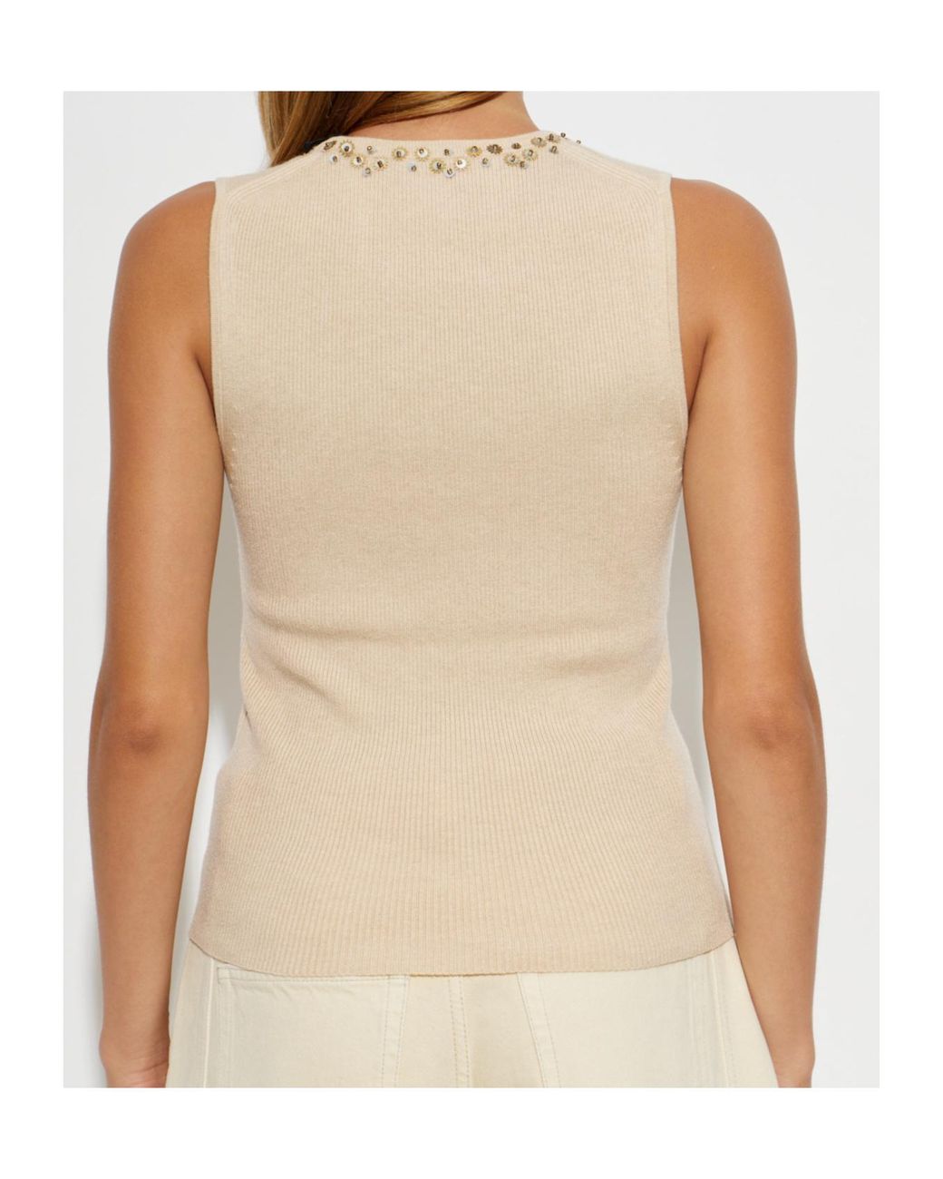 Isabel Marant Natural Sleeveless Knit Vest