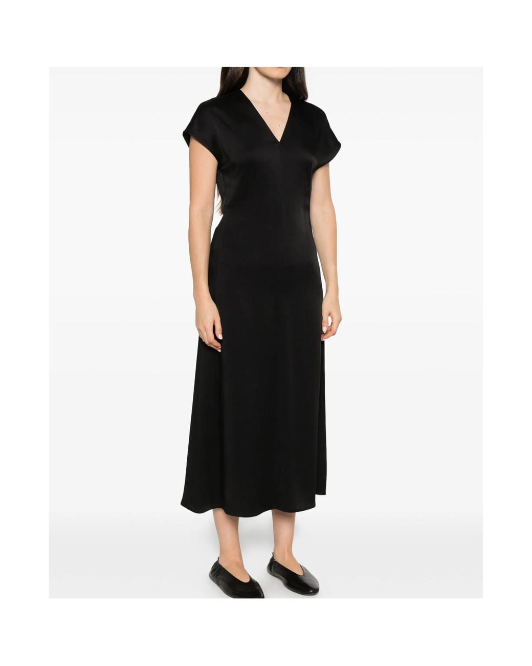 Herno Black V-Neck Dress
