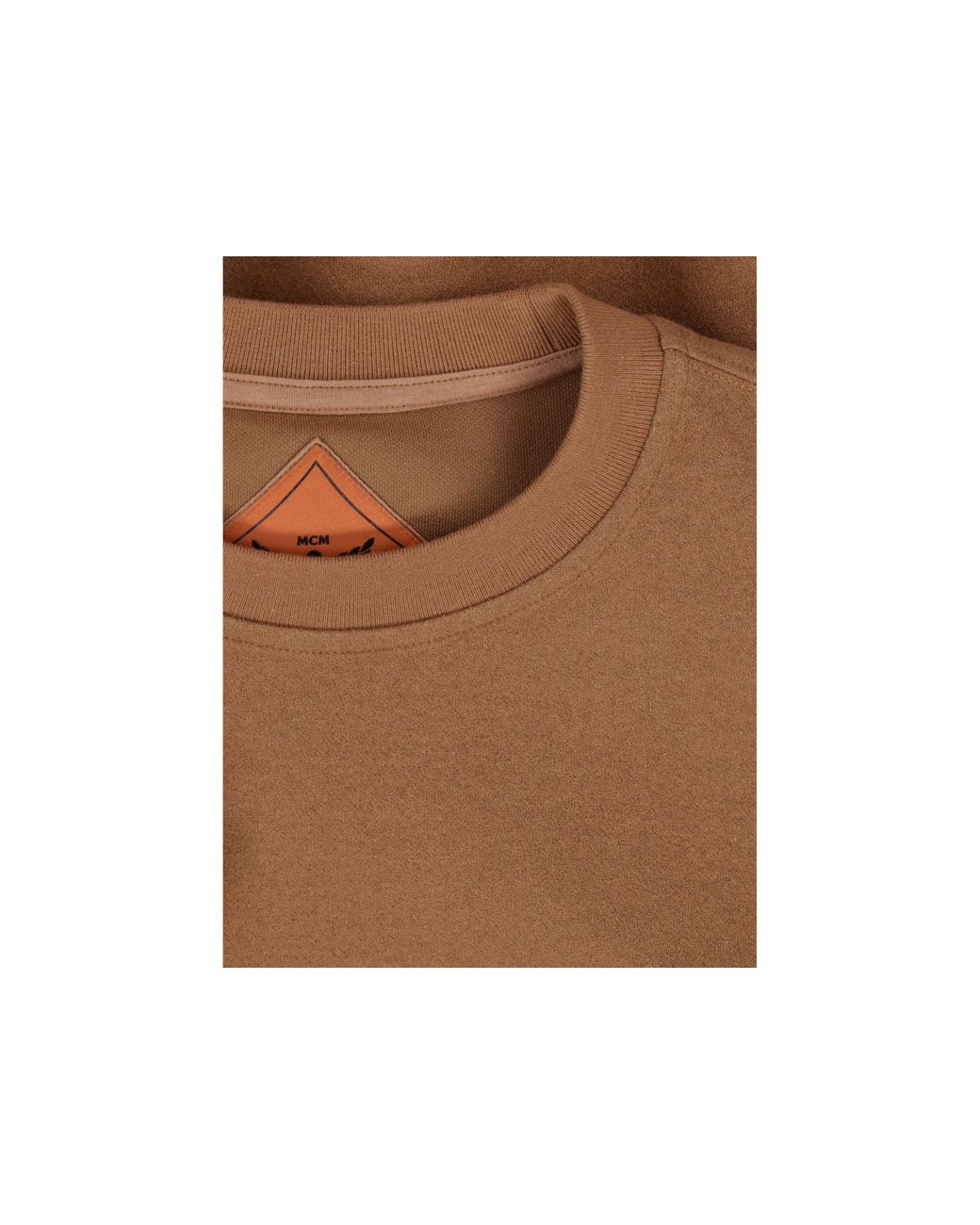 MCM Brown Logo Patch Crewneck Sweatshirt
