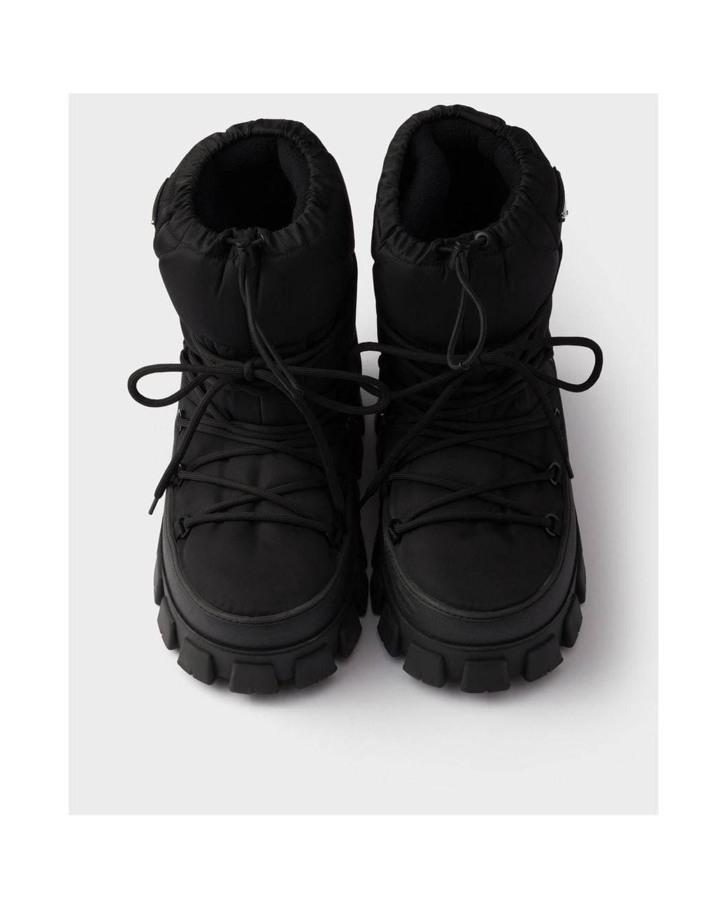 Prada Black Re-Nylon Gabardine Après Ski Booties for men