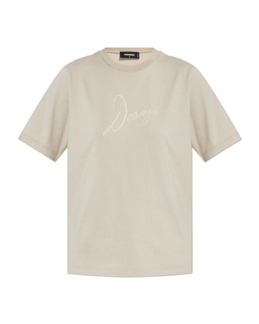 DSquared² White Logo Printed Short Sleeved T-Shirt