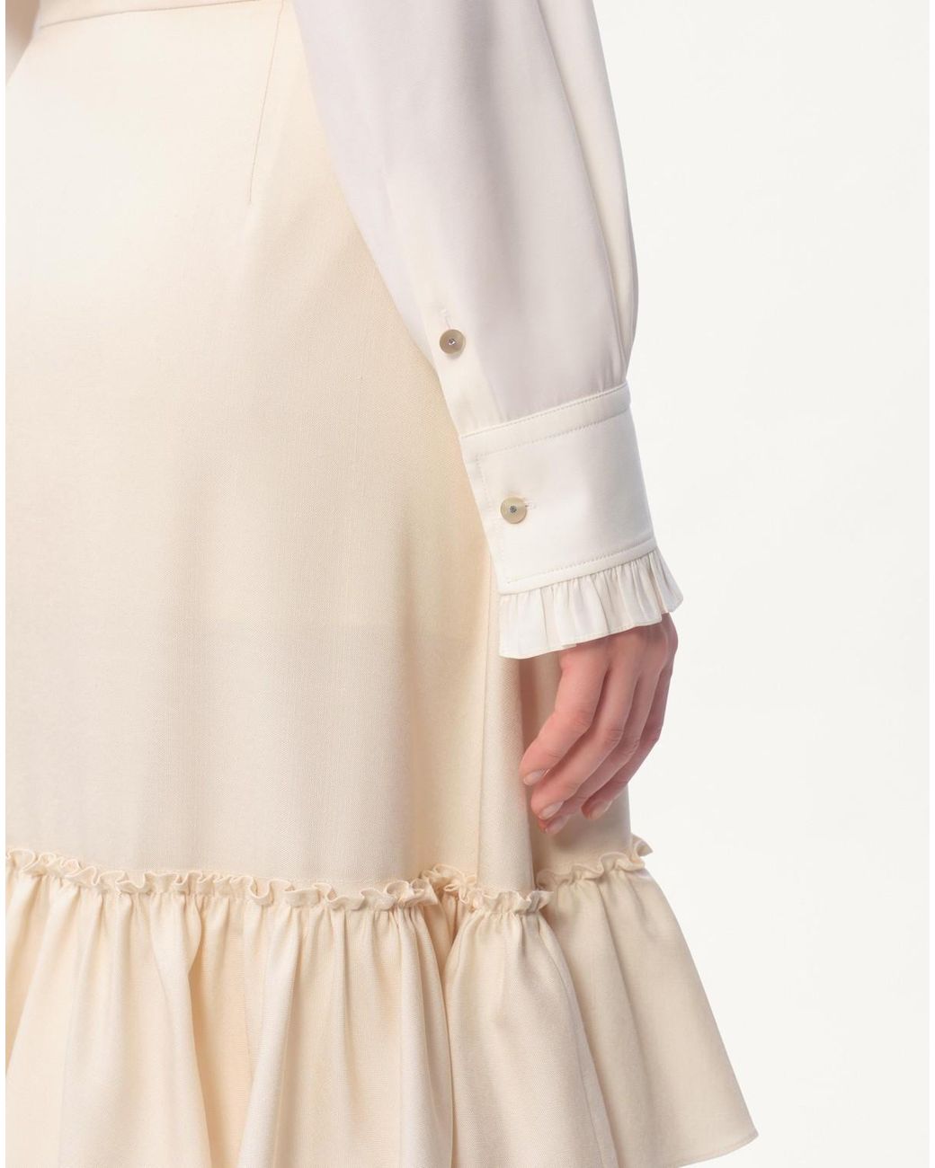 Valentino White Shappe Silk Shirt
