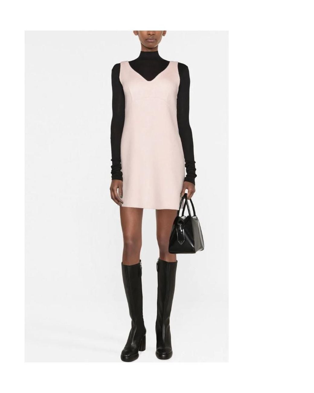 P.A.R.O.S.H. Pink Less Wool Minidress