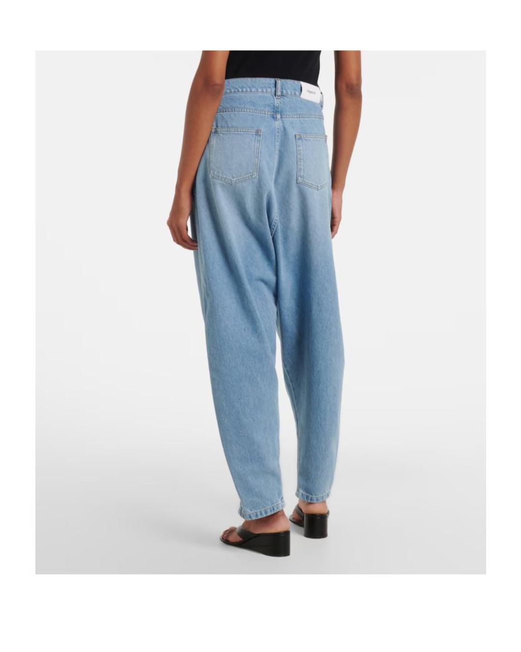 Coperni Blue Front-Slit Balloon Jeans