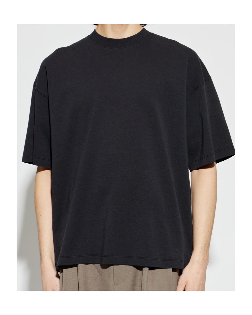 DARKPARK Black Crew Neck Short-Sleeved T-Shirt for men