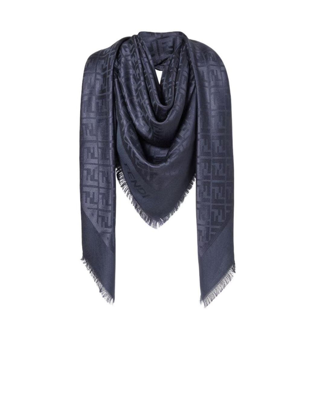 Fendi Blue Ff Scarf