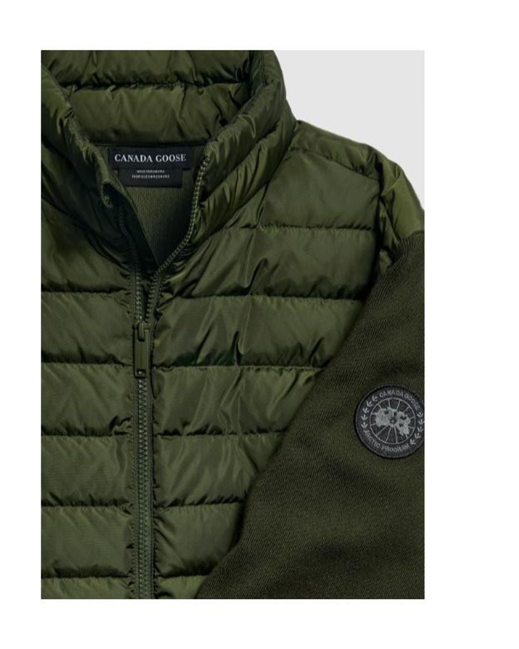 Canada Goose Green Hybridge Flavio Quilted Jacket for men