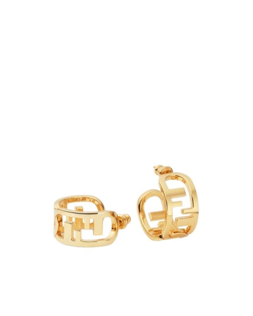 Fendi Metallic Colored Metal Earrings