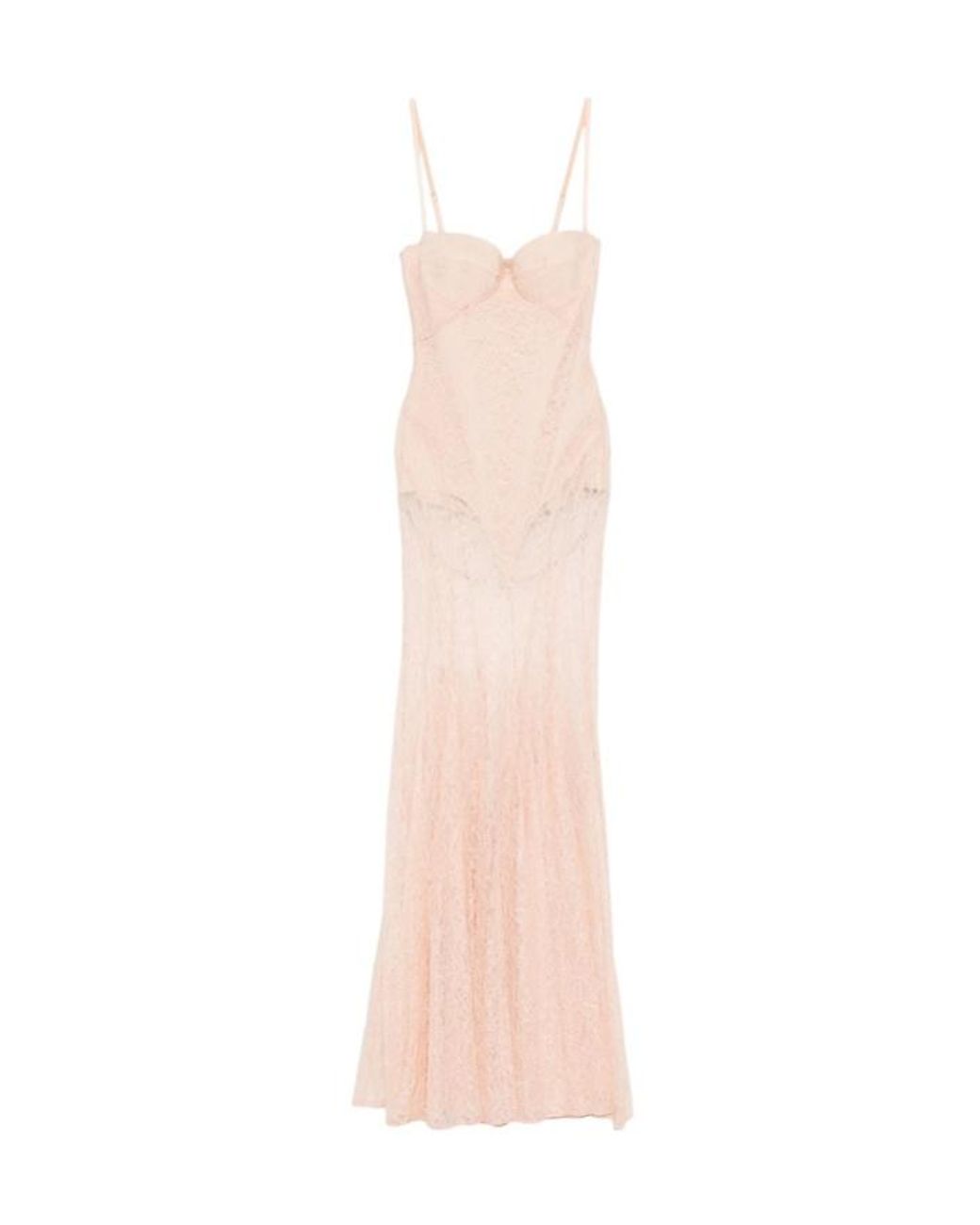 Elisabetta Franchi Pink Lace Maxi Dress