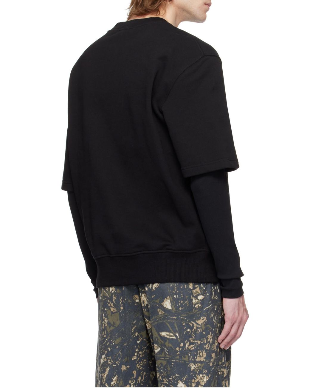 DIESEL Black Oval-D Half-Sleeved T-Shirt for men