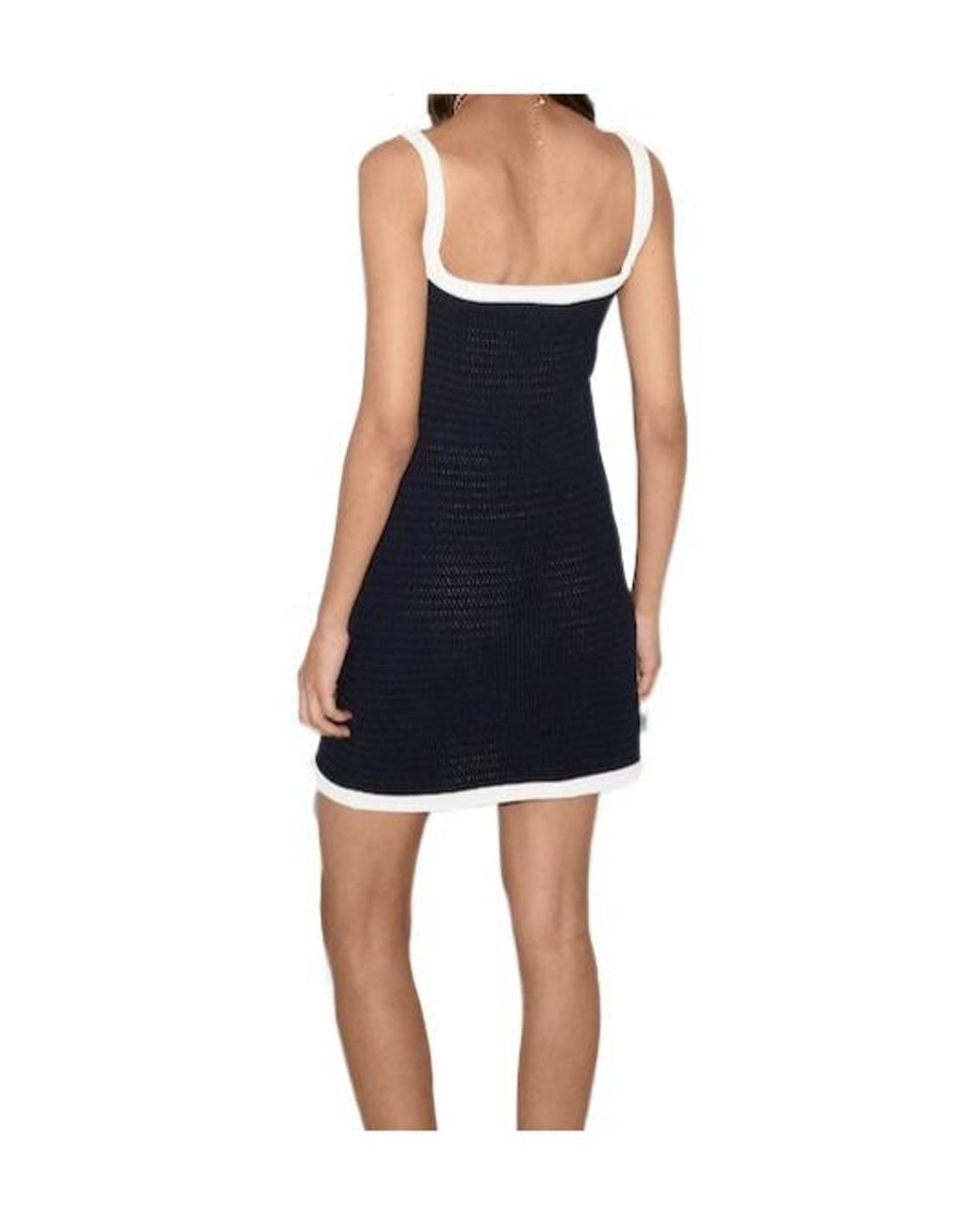 Gucci Crochet Stretch Mini Dress in Black