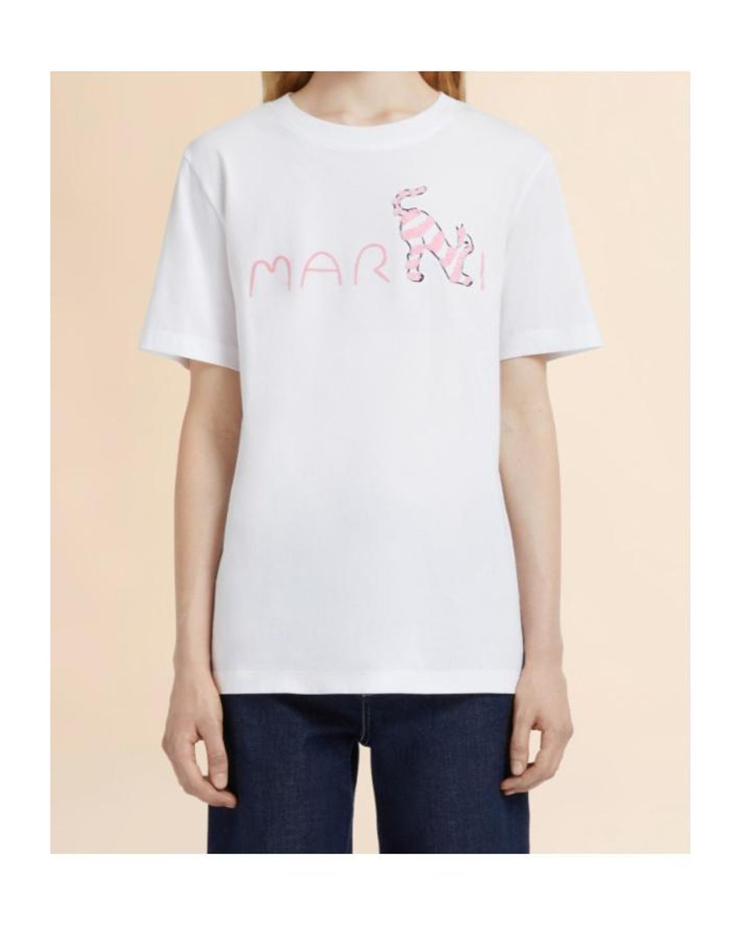 Marni White Animal Alphabet Logo T-Shirt