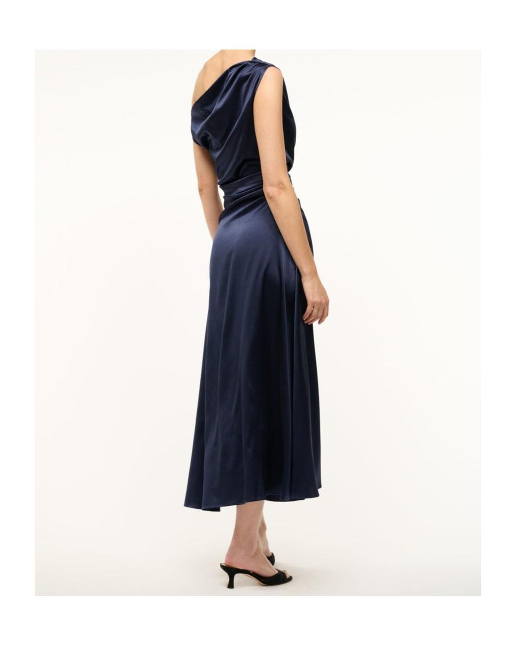 Staud Blue Phare Silk Dress