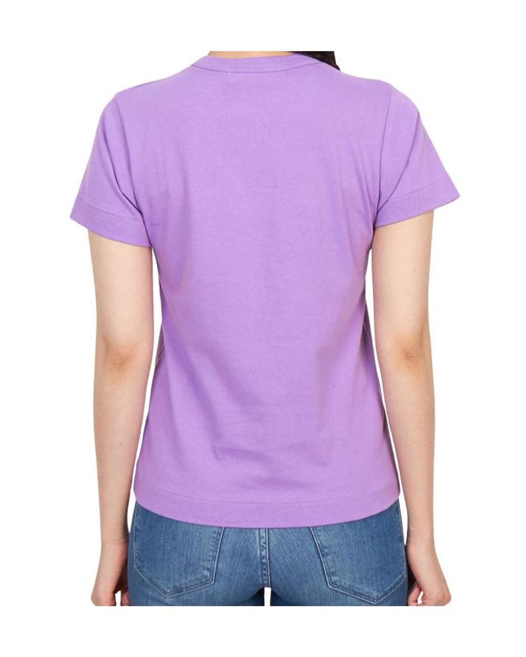 COMME DES GARÇONS PLAY Purple Short-Sleeved T-Shirt for men