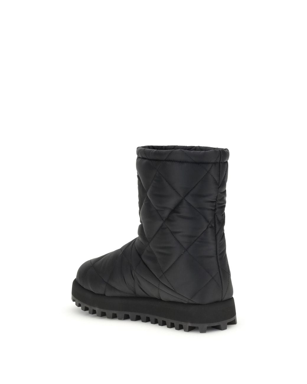 Dolce & Gabbana Black Quilted Boots for men