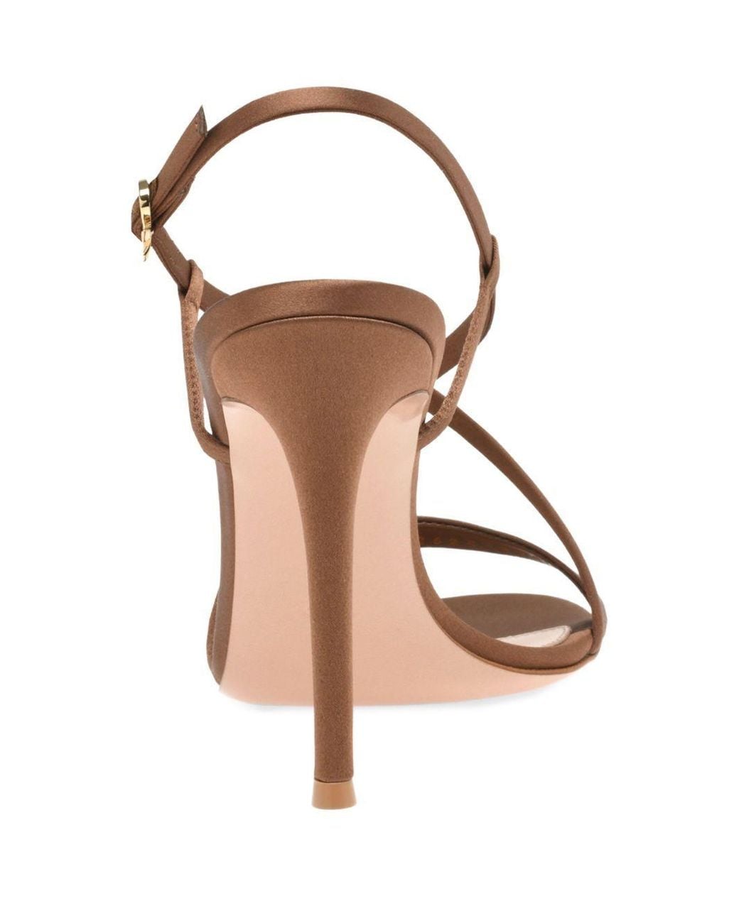 Gianvito Rossi Metallic Slingback Cross-Strap Sandals