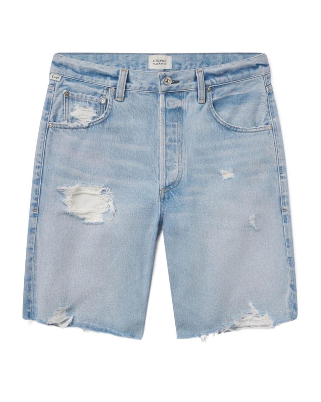 Citizens of Humanity Blue Distressed Denim Shorts