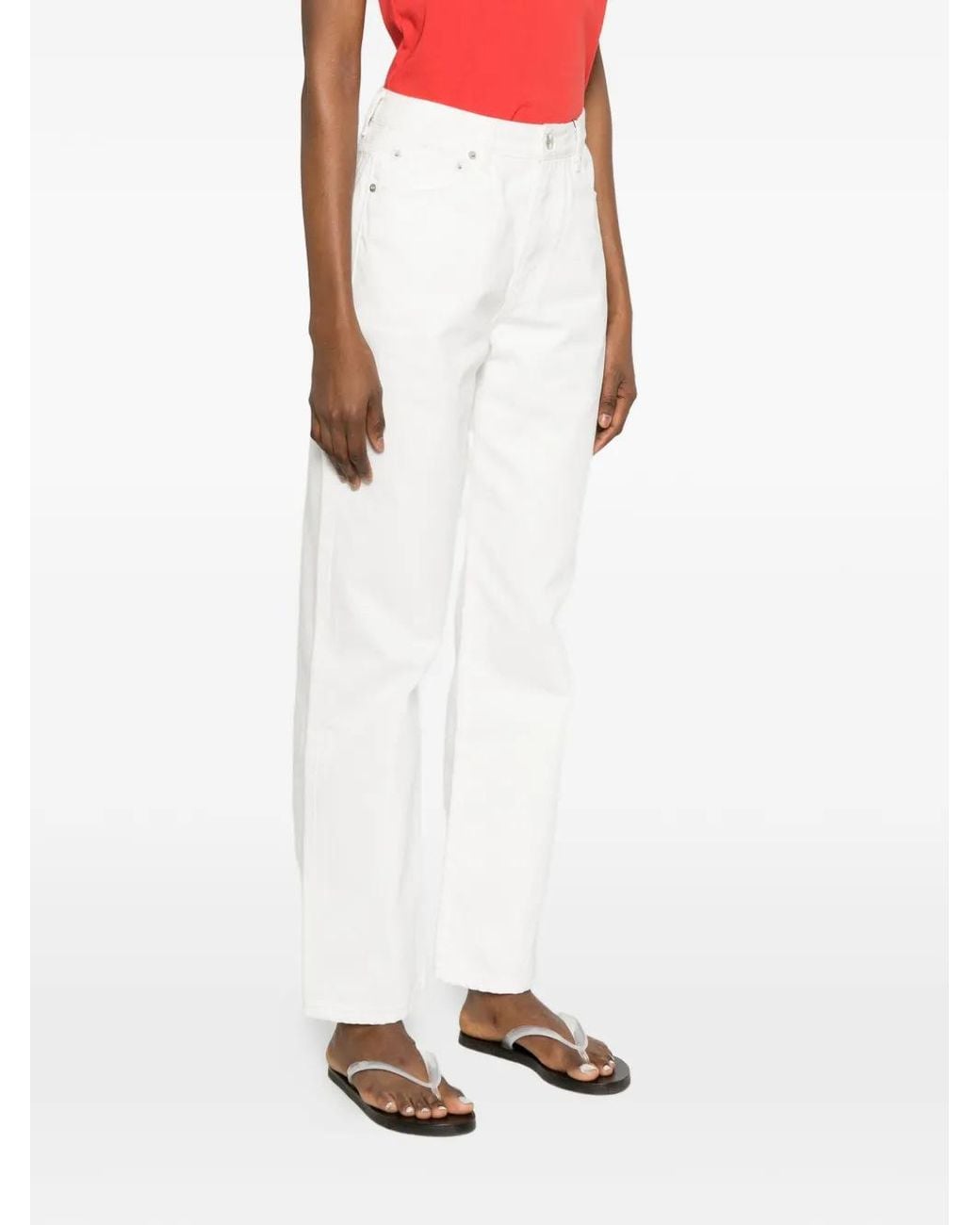 DUNST White Belt Loops Jeans
