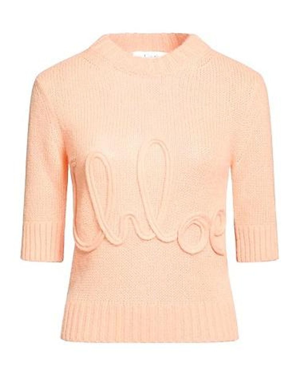 Chloé White Knitted Short Sleeve Tee