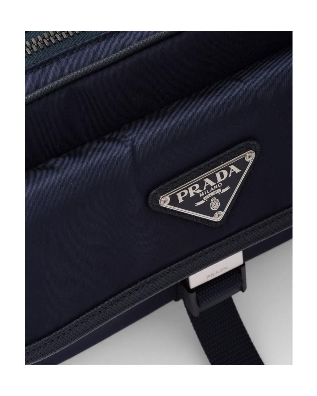 Prada Blue Re-Nylon And Saffiano Leather Shoulder Bag for men