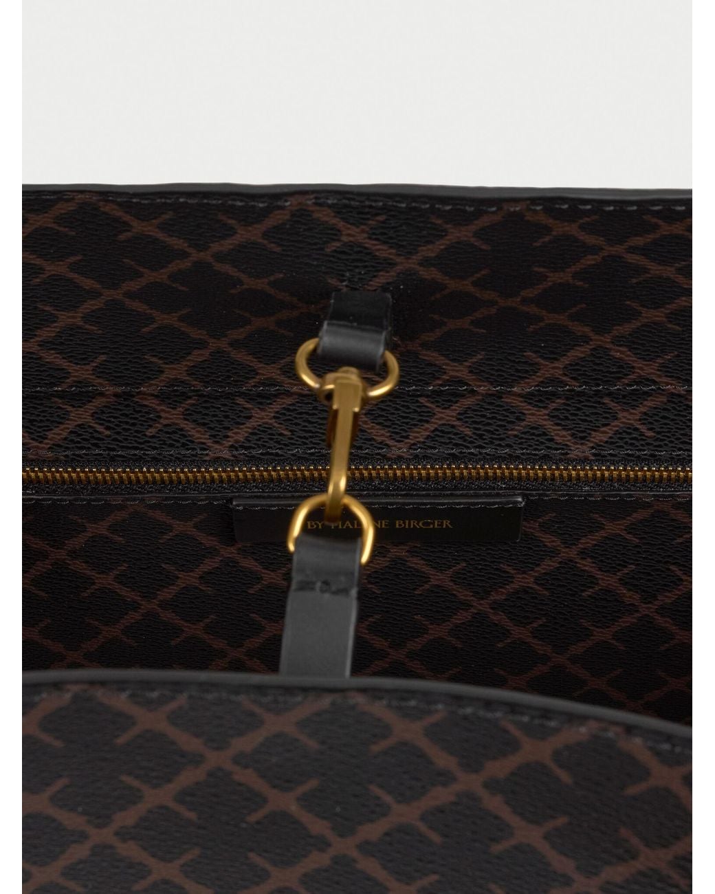 By Malene Birger Black Abi Printed Tote Bag
