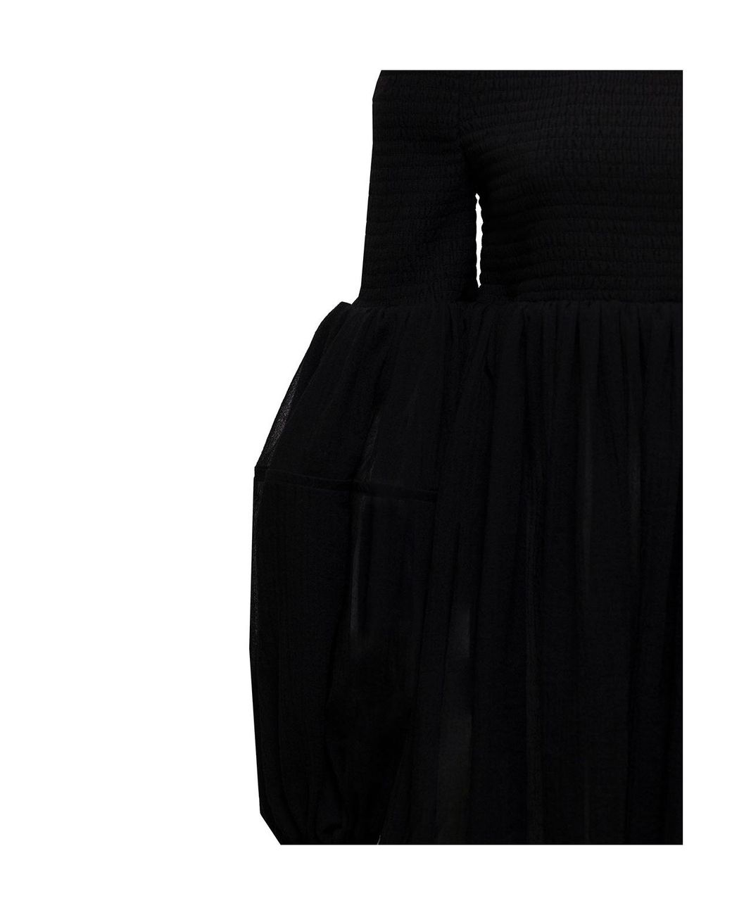 Chloé Black One-Collar Wool Blouse