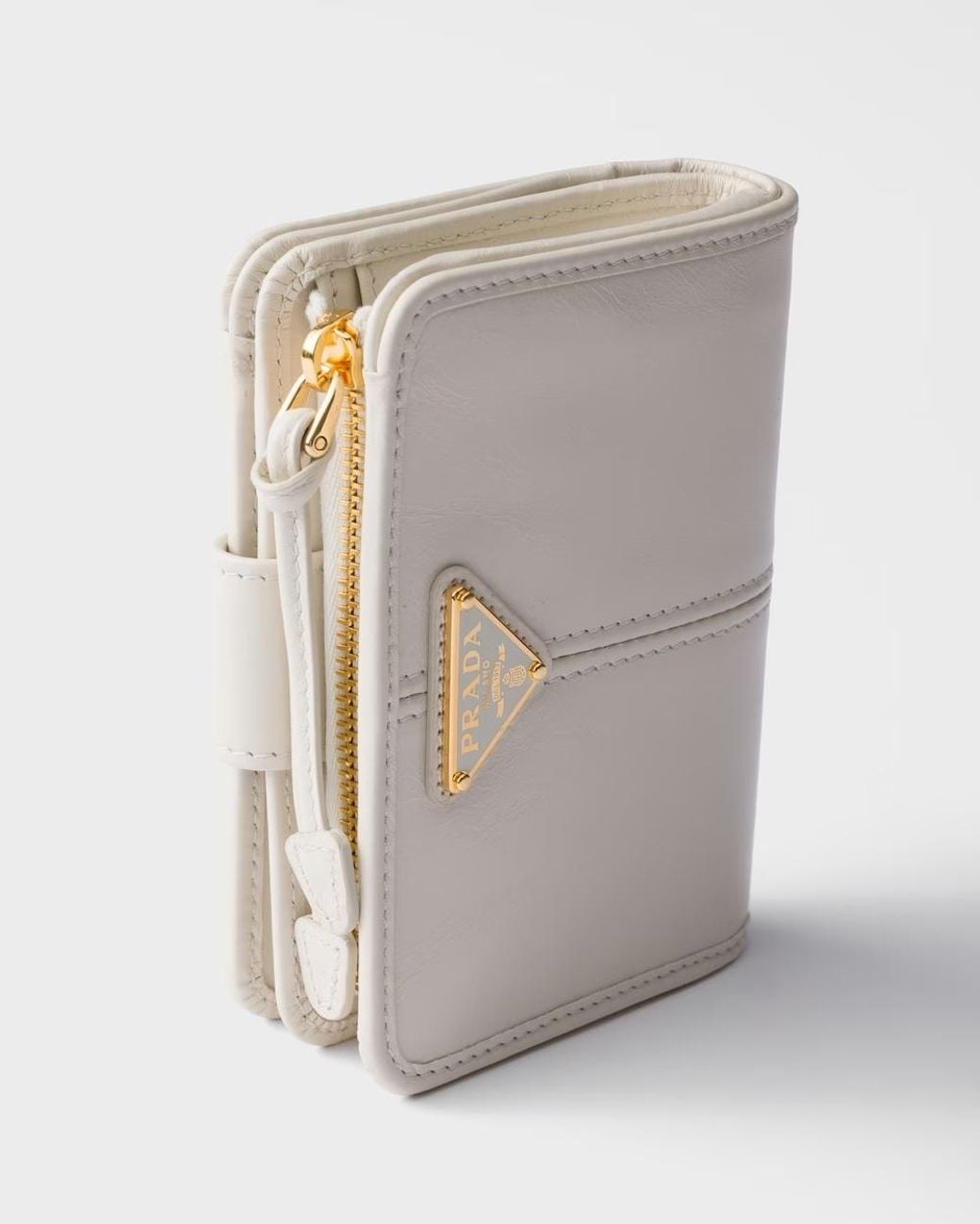 Prada White Small Leather Wallet