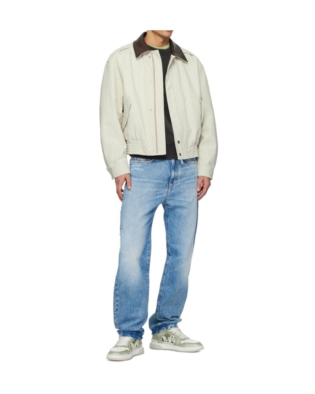 Amiri Metallic Lace-Up Low-Top Sneakers for men