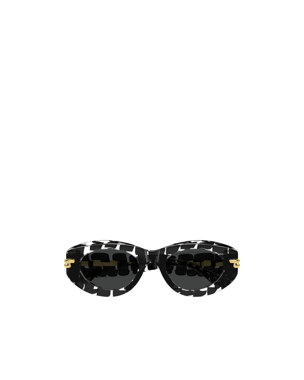 Bottega Veneta Black Eyewear Oval Frame Sunglasses